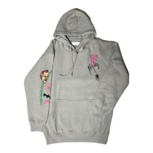 Gray Cartoon Print Huddie