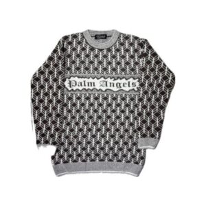 Hair Pullover Palm Angels Print Checks Sweater