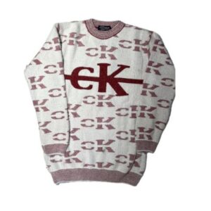 Hair Pullover Ck Print Sweater White