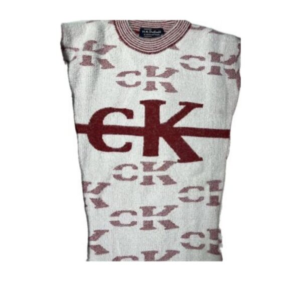 Hair Pullover Ck Print Sweater White - Image 3