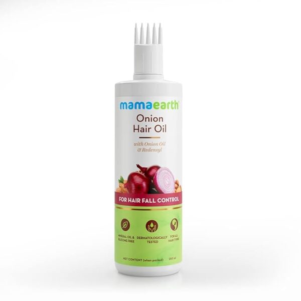 Mamaearth Onion Hair Oil for Men & Women with Onion & Redensyl for Hair Fall Control, Hair Growth Oil for Hair Fall - 250ml - Image 3