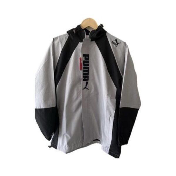 Gray Upper Puma Windcheater Print Black Jacket XXL