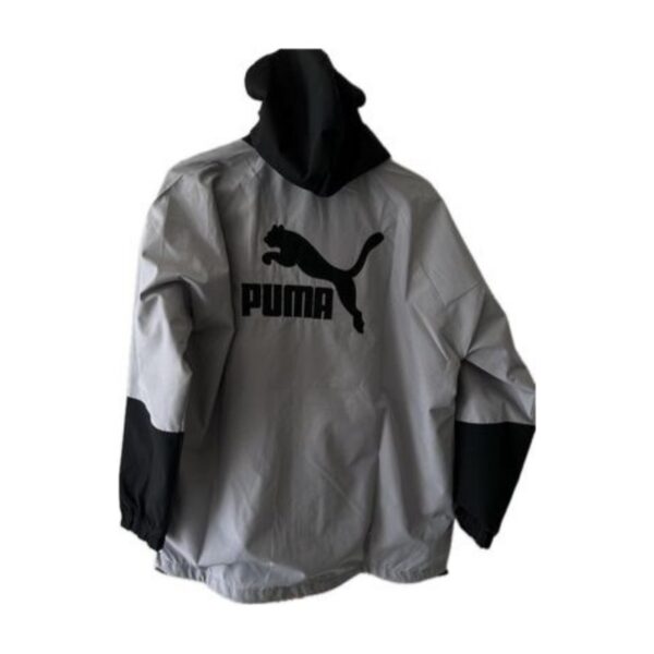 Gray Upper Puma Windcheater Print Black Jacket XXL - Image 3